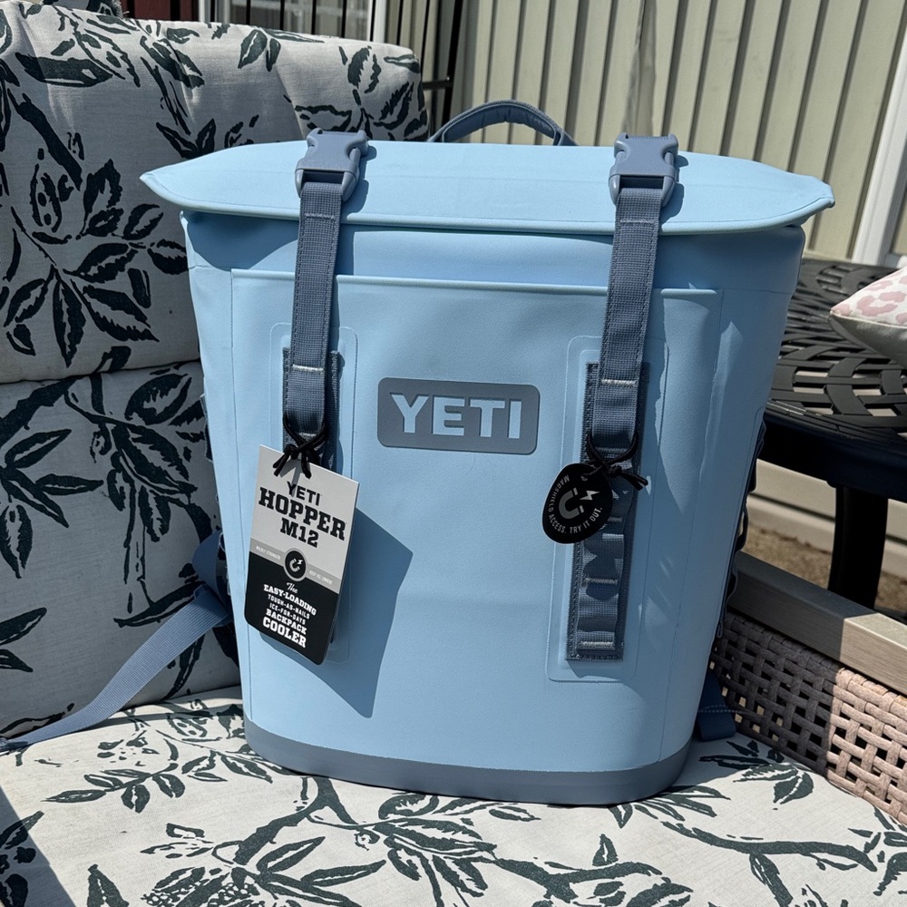 YETI Light Blue Backpack Cooler